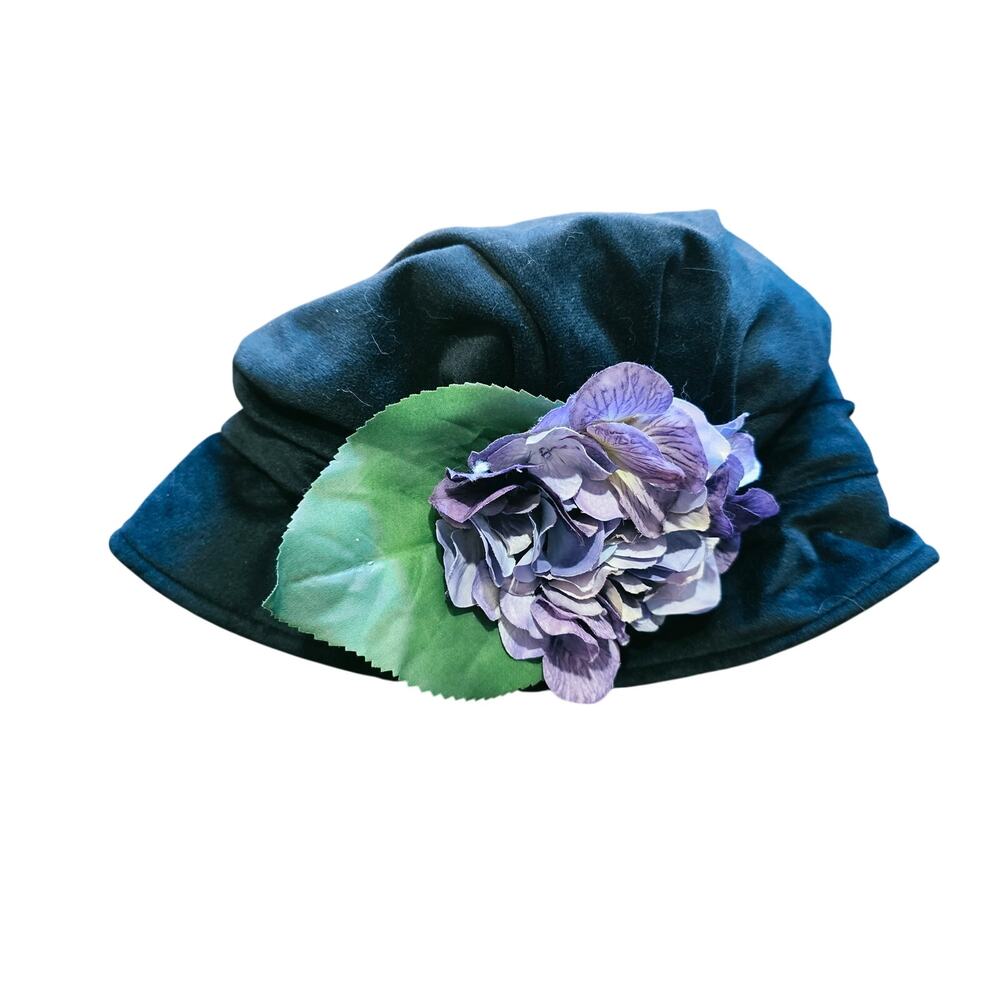 Boston Millinery velvet floral decal hat